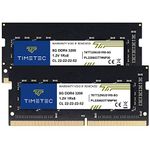 Timetec 16GB KIT(2x8GB) DDR4 3200MHz (or 2933MHz or 2666MHz) PC4-25600 Non-ECC Unbuffered 1.2V CL22 1Rx8 Single Rank 260 Pin SODIMM Laptop Notebook PC Computer Memory RAM Module Upgrade