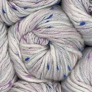 Tweed Twinkles Soft Baby Yarn for Crocheting, 8 Skeins, 696Yds/400G, Free Patterns - Acrylic Baby Blanket Knitting Yarn with Flecks - Size 3 DK Light Worsted Weight - Powder White