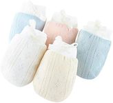 Baby Mittens Newborn 100% Cotton Mesh Infant Mitts No Scratch for Boys Girls 5 Packs 0-12months