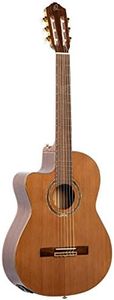 Ortega Guitars 6 String Performer Series Left-Handed Solid Top Medium Neck Acoustic-Electric Nylon Classical Guitar w/Bag, (RCE159MN-L)