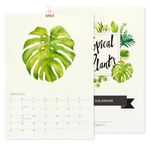 Tropical Plant - 2024 Botanical Watercolor Art Wall Calendar, Foliage Painting Planner, Christmas Gift for Plant Lover, A4 21 x 29.7 cm (2)