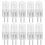 10 Pack Halogen Light Bulb Electric Oil Warmer Bulb Clear Lens Dimmable Q35/G5.3/CL/120V G5.3 JCD 35 Watt 120 Volt Replacement Candle Warmer GE Oven Microwave Oil Aromatherapy Lamp Incense Diffuser