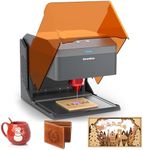 Genmitsu Kiosk 10W 10000mW Laser Engraver, Light Weight & Portable Engraver Machine, Home Laser Cutter with Enclosure for DIY Wood/Leather/Metal, 3.9'' x 3.9'' Engraving Area, Safety Class 1