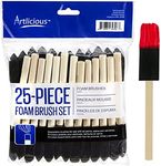 Artlicious Foam Paint Brushes, 25 Pack, 1 Inch, Sponge Brushes for Painting, Sponge Paint Brush, Foam Brushes, Foam Brushes for Painting, Foam Brush for Staining, Paint Sponges, Foam Sponge Brush