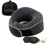 Luxury Memory Foam Travel Neck Pillow - Ergonomic, 360-Degree Folding Neck Support - Aeroplane Portable, Adjustable &Therapeutic Relief - Ideal for Airplane, Car - Neck Pain Relief - Black