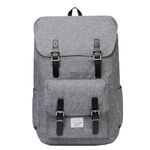 Chase Chic Backpack for Men Women, Vintage Rucksack Bookbag 15.6 inch Fashion School Bag Unisex Casual Daypack for Travel,College,Work(Charcoal Gray)