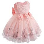 LZH Baby Girls Dress Formal Gowns Pageant Birthday Lace Wedding Dress Toddler