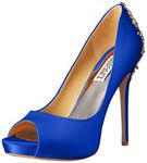 Badgley Mischka Kiara Women's Pumps - Open Toe Pumps for Women, Sapphire, 3 UK