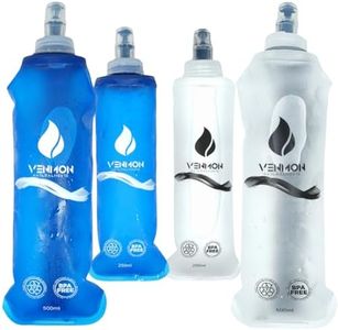 [4-Pack] Botella de Hidratación BPA FREE Running,Soft Flask, Hidrapack, Botella plegable, Bolsa de Hidratación Deportiva, Botella de Agua Reutilizable, Botella de agua, Bidon de agua, Running.