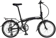 Wonder-8-SP - SOLOROCK Aluminum 8 Speed 20" Folding Bike - V Brakes (Matt BK), with Fenders & Alloy Rear Rack, Stainless Steel Spokes & Fender Stays