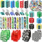 24 sets of Video Game Party Favors, 220 Pcs Gamer party Favors - Gaming Birthday Goodie Bags Included Gift Bags, Game Keychain, Slap Bracelet, Stickers, Game Ring, Hand Strap for Gaming Kids