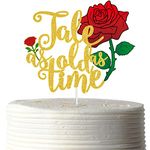 Tale As Old As Time Wedding Cake Topper - Beauty and Beast Wedding Birthday Anniversary Engagement Party Decorations Supplies - Mr & Mrs Bride & Groom Wedding Cake Topper