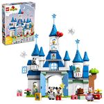 LEGO DUPLO Disney 3in1 Magic Castle Building Set for Family Play with 5 Disney Figures Including Mickey, Minnie, and Their Friends, Magical Disney 100 Adventure Toy for Toddlers Ages 3 and Up, 10998