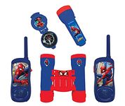 Lexibook, Spider-Man, Adventurer Set for Children, Walkie-Talkies 120m, Binoculars, Compass, Torchlight, Blue/Red, RPTW12SP, Colour.