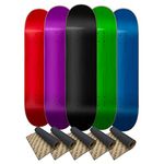 Yocaher Blank Professional Canadian Maple Skateboard Deck - Double Tail Skateboards with Assorted Color W/Grip Tape (Set of 5) (8.5)