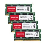 【DDR3 RAM】Gigastone Laptop RAM 32GB (4x8GB) DDR3 32GB DDR3-1600MHz PC3-12800 CL11 1.35V 204 Pin Unbuffered Non ECC SODIMM for Notebook Laptop Memory Module (Laptop ONLY)