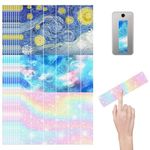 54 Pcs Calm Strips Anxiety Sensory Stickers Kit Anti Stress Tactile Rough Sensory Strips, Colorful Streamer Sensory Strips Stickers, Adhesives Calm Stickers for Adults Teens (Starry Sky)