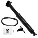X-Fusion Manic INTEGRA Remote Dropper Seatpost, 125mm Travel, 34.9mm OD, 375.5mm Length, Black, Aluminium