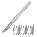 KONAMO 10 pcs Angled Cutter Knife, Carbon Steel Utility Blade Scalpel Blade DIY Cutting Hand Tools