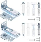 AWDIA Bifold Door Hardware Repair Kit for 7/8" to 1" Sliding Door Track, Bifold Closet Door Hardware Kit Include Top & Bottom Bracket, Guide Wheel and Pivot, Folding Door Hardware Replacement (2 Pack)