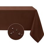 Softalker Rectangle Tablecloth Waterproof & Stain Resistant Table Cloth Wrinkle Free Fabric Washable 210GSM Polyester Table Cover for Dining/Party/Buffet/Wedding (52x70 inch, Chocolate)