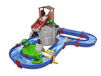 Aquaplay Mountain Lake Water Table Play Set with Multi-Level Boat Slide, Outdoor Garden Toy Suitable for Ages 3+