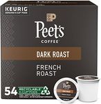 Peet's Coffee, Dark Roast K-Cup Pods for Keurig Brewers - French Roast 54 Count (1 Box of 54 K-Cup Pods)