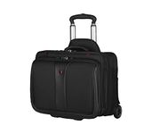 Wenger 600662 Patriot 17 Inch 2-Piece Business Wheeled Laptop Briefcase, Padded Laptop Compartment with Matching 15.4 Inch Laptop Case in Black (25 Litre)