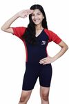 Aqua Holic All-in-1 Suit (for Swimming, Skating, Diving, Cycling, Gymnastics & Other Sports) (32, Blue)