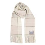 Heritage Traditions 100% Pure Wool Tartan Scarves Shawls and Wraps (Natural)