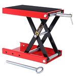 Stanz (TM) 1100 LB Heavy Duty Wide Deck ATV Motorcycle Bike Scooter Scissor Lift Jack Crank Stand with Safety Bar