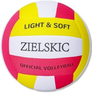 ZIELSKIC Soft Indoor Volleyball for Kids, Super Soft Size 5 Ball (Deflated)