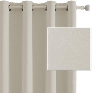Ystyle Tende Oscuranti per Interni 2 Pezzi, 140x240 CM, Tende Termiche Camera da Letto con Anelli, Tende Fonoassorbenti per Soggiorno, Tenda Termica Isolante Freddo E Caldo, Beige