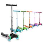 3StyleScooters RGS-1 Kids Scooter for Ages 3-12 - 3 Wheels Scooters with LED Light Up Wheels for Boys, Girls, Toddlers, Children - Adjustable Height Kick Tri Scooter with Foldable Travel Design