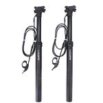 DJC MTB Dropper Seatpost Height Adjustable 125mm Travel Stroke External Cable Routing Remote Control Satori(External 30.9mm Diameter)