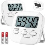 T Tersely 2 Pack Digital Kitchen Timer with AAA Battery Included, with Countdown,Loud Alarm,Auto-Off, Magnetic Back,Big Digits,Back Stand Function,Real Countdown Cooking Timer for Kids,kitchen