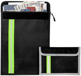 Belle Vous Fireproof Document Bags (2 Pack) - Waterproof & Fireproof Safe Organizer Pouch for A5 & A4 Documents, Jewelry, Money, Cash, Passport & Files - Silicone Coated with Zipper Closure