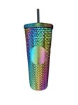 Satrbucks Limited Edition Studded Oil slick Rainbow Iridescent Tumbler Fall 2023 Venti 24 oz