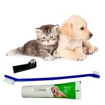 JAINSONS PET PRODUCTS Dentapaste Strong Tea Tree Oil Toothpaste For Dogs And Cats Oral Care Cleaning Tool Dual-Sided Toothbrush And Pet Finger Toothbrush For Dogs And Pets, adult, manual