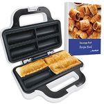 Sausage Roll Maker by StarBlue with FREE Recipe ebook – Make 4 Quick and Delicious Breakfast Sausage Rolls and Snacks in Minutes 220-240V 50/60Hz 850W