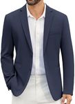 COOFANDY Men's Casual Blazer Slim Fit Suit Jackets Two Button Lightweight Knit Sport Coat Navy Blue