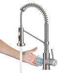 Kraus KSF-1610SFS Bolden Touchless Sensor Commercial Pull-Down Single Handle 18-Inch Kitchen Faucet, Spot Free Stainless Steel