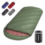 KingCamp Flannel Sleeping Bag Adults 3 Season Warm & Cool Weather, Lightweight,Waterproof Indoor & Outdoor Use for Adults & Teens for Hiking, Backpacking