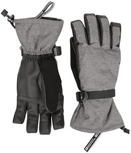 Mountain Warehouse Lodge Mens Ski Gloves - Insulated Gloves Dark Grey Medium