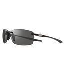 Revo Sunglasses Descend N: Polarized Lens Filters UV, Rimless Rectangle Frame, Black Frame with Graphite Lens