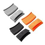 6Pcs Silicone Hot Handle Holder, Kitchen Silicone Thicken Gloves Pot Pan Holder Grip Heat Resistant Pinch Silicone Potholder Silicone Assist Handle Holder Hot Pot Handle Cover, Black Orange Light Blue