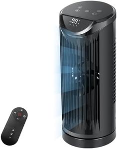 KopBeau Tower Fan for Bedroom & Office, 3-Speed Portable Desk Table Fan with 12H Timer, 60° & 110° Oscillation, Personal Oscillating Fan for Home & Office, Grey