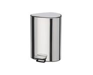 Joseph Joseph EasyStore Luxe Stainless Steel 5 Liter Pedal/1.3 Gallon Trash Can with Bin Liner Storage, Soft-Close Lid, Removable Inner Bucket, for Bathroom, Bedroom, Office