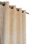 Vervique Heavy Soft Abstract Velvet Solid Emboss Pan Patta Design Room Darkening Window Curtains 5 feet Long Set of 1 | Eyelet Rings | Cream Curtain