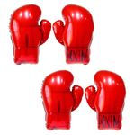 4Pcs 26 Inch Boxing Glove Balloons/Boxing Match Decorations/Fitness Wrestle Pugilist Boxing Platform Party Decorations for Boys Men Birthday Party Supplies/Fight Sports Theme Boxer Party Decor